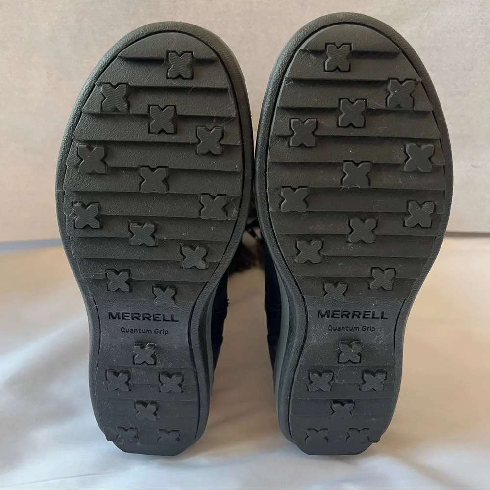 Merrell Women's Snowcreek Tall Polar‎ Winter Boots Waterproof Leather Black Sz 8